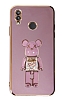 Eiroo Huawei P20 Lite Candy Bear Standl Mor Silikon Klf