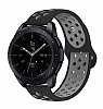 Eiroo Huawei Watch GT 2 Silikon Spor Siyah-Gri Kordon (46 mm)