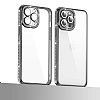 Eiroo iPhone 12 Pro Kamera Korumal Tal Silver Silikon Klf - Resim: 3
