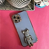 Eiroo iPhone 13 Pro Baby Bear Standl Mavi Silikon Klf - Resim 3