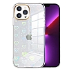 Eiroo iPhone 13 Pro Hologram Kalpli Silikon Kenarl effaf Rubber Klf
