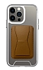 Eiroo iPhone 13 Pro Kahverengi Kartlkl Standl Ultra Koruma Klf