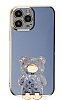 Eiroo iPhone 13 Pro Max Lks Ay Standl Mavi Silikon Klf