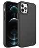 Eiroo iPhone 13 Pro Metal ereveli Siyah Rubber Klf
