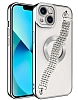 Eiroo iPhone 14 Plus Su Yolu Zincirli Silver Silikon Klf