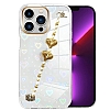 Eiroo iPhone 14 Pro Max Hologram Kalpli Zincirli effaf Rubber Klf