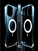 Eiroo iPhone 14 Pro Max Manyetik zellikli Wireless effaf Silikon Klf - Resim 2
