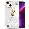 Eiroo iPhone 15 Plus Hologram Kalpli Zincirli effaf Rubber Klf