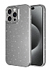 Eiroo iPhone 15 Pro Simli Gri Silikon Klf