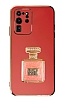 Eiroo Samsung Galaxy S20 Ultra Aynal Parfm Standl Krmz Silikon Klf