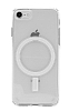 Eiroo iPhone 7 / 8 Manyetik zellikli Wireless effaf Silikon Klf