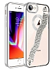 Eiroo iPhone 7 / 8 Su Yolu Zincirli Silver Silikon Klf