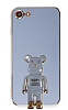 Eiroo iPhone 7 / 8 Baby Bear Standl Mavi Silikon Klf