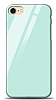 Eiroo iPhone SE 2020 Silikon Kenarl Cam Mavi Klf