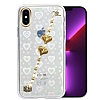 Eiroo iPhone X / XS Hologram Kalpli Zincirli effaf Rubber Klf
