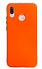 Eiroo Lansman Huawei P20 Lite Neon Turuncu Silikon Klf