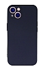 Eiroo Lansman iPhone 13 Kamera Korumal Lacivert Silikon Klf - Resim 2