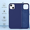 Eiroo Lansman iPhone 13 Mini 5.4 in Lacivert Silikon Klf - Resim: 2