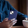 Eiroo Lansman iPhone 13 Mini 5.4 in Lacivert Silikon Klf - Resim: 1