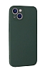 Eiroo Lansman iPhone 13 Mini Kamera Korumal Koyu Yeil Silikon Klf - Resim 2