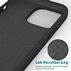 Eiroo Lansman iPhone 13 Pro Max 6.7 in Siyah Silikon Klf - Resim: 2