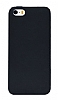 Eiroo Lansman iPhone SE / 5 / 5S Siyah Silikon Klf