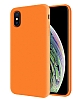 Eiroo Lansman iPhone X / XS Turuncu Silikon Klf