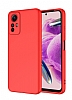 Eiroo Lansman Xiaomi Redmi Note 12S Krmz Silikon Klf