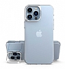 Eiroo Lens Stand iPhone 13 Pro Silver Kamera effaf Silikon Klf