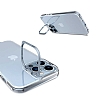 Eiroo Lens Stand iPhone 13 Pro Silver Kamera effaf Silikon Klf - Resim 4