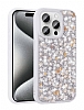 Eiroo Linea iPhone 15 Pro Max Tal Beyaz Silikon Klf