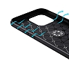 Eiroo Liquid Ring iPhone 13 Pro Standl Siyah Silikon Klf - Resim: 7