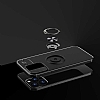 Eiroo Liquid Ring iPhone 13 Pro Standl Rose Gold-Siyah Silikon Klf - Resim 4