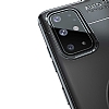 Eiroo Liquid Ring Samsung Galaxy A31 Standl Krmz-Siyah Silikon Klf - Resim 4