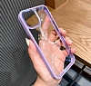 Eiroo Luxe iPhone 12 Lila Silikon Kenarl Rubber Klf - Resim 1