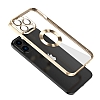 Eiroo Luxury Clear iPhone 12 Pro Kamera Korumal Siyah Silikon Klf - Resim 1