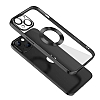 Eiroo Luxury Clear iPhone 13 Kamera Korumal Siyah Silikon Klf - Resim 5