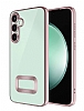 Eiroo Luxury Clear Samsung Galaxy A35 Kamera Korumal Rose Gold Silikon Klf