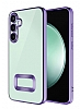 Eiroo Luxury Clear Samsung Galaxy A35 Kamera Korumal Mor Silikon Klf