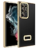 Eiroo Luxury Clear Samsung Galaxy Note 20 Ultra Kamera Korumal Gold Silikon Klf