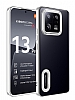 Eiroo Luxury Clear Xiaomi 13 Pro Kamera Korumal Silver Silikon Klf