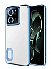 Eiroo Luxury Clear Xiaomi 13T Pro Kamera Korumal Sierra Mavi Silikon Klf