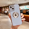 Eiroo Luxury Protection iPhone 12 Kamera Korumal Mavi Silikon Klf - Resim 1
