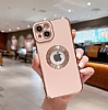 Eiroo Luxury Protection iPhone 12 Kamera Korumal Pembe Silikon Klf - Resim: 1
