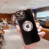 Eiroo Luxury Protection iPhone 12 Kamera Korumal Siyah Silikon Klf - Resim 1