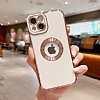 Eiroo Luxury Protection iPhone 13 Kamera Korumal Beyaz Silikon Klf - Resim: 1