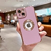 Eiroo Luxury Protection iPhone 13 Pro Kamera Korumal Mor Silikon Klf - Resim 1