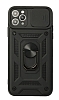 Eiroo Magnet Lens iPhone 12 Pro Max 6.7 in Ultra Koruma Siyah Klf