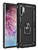 Eiroo Magnet Ring Samsung Galaxy Note 10 Plus Ultra Koruma Siyah Klf