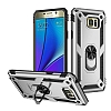 Eiroo Magnet Ring Samsung Galaxy Note 5 Ultra Koruma Silver Klf